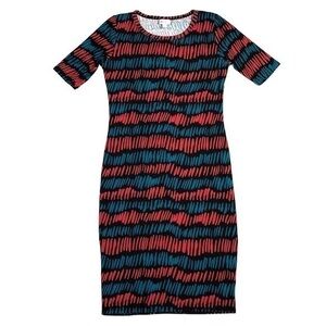 LuLaRoe Julia Abstract Print Body‎ Con Dress